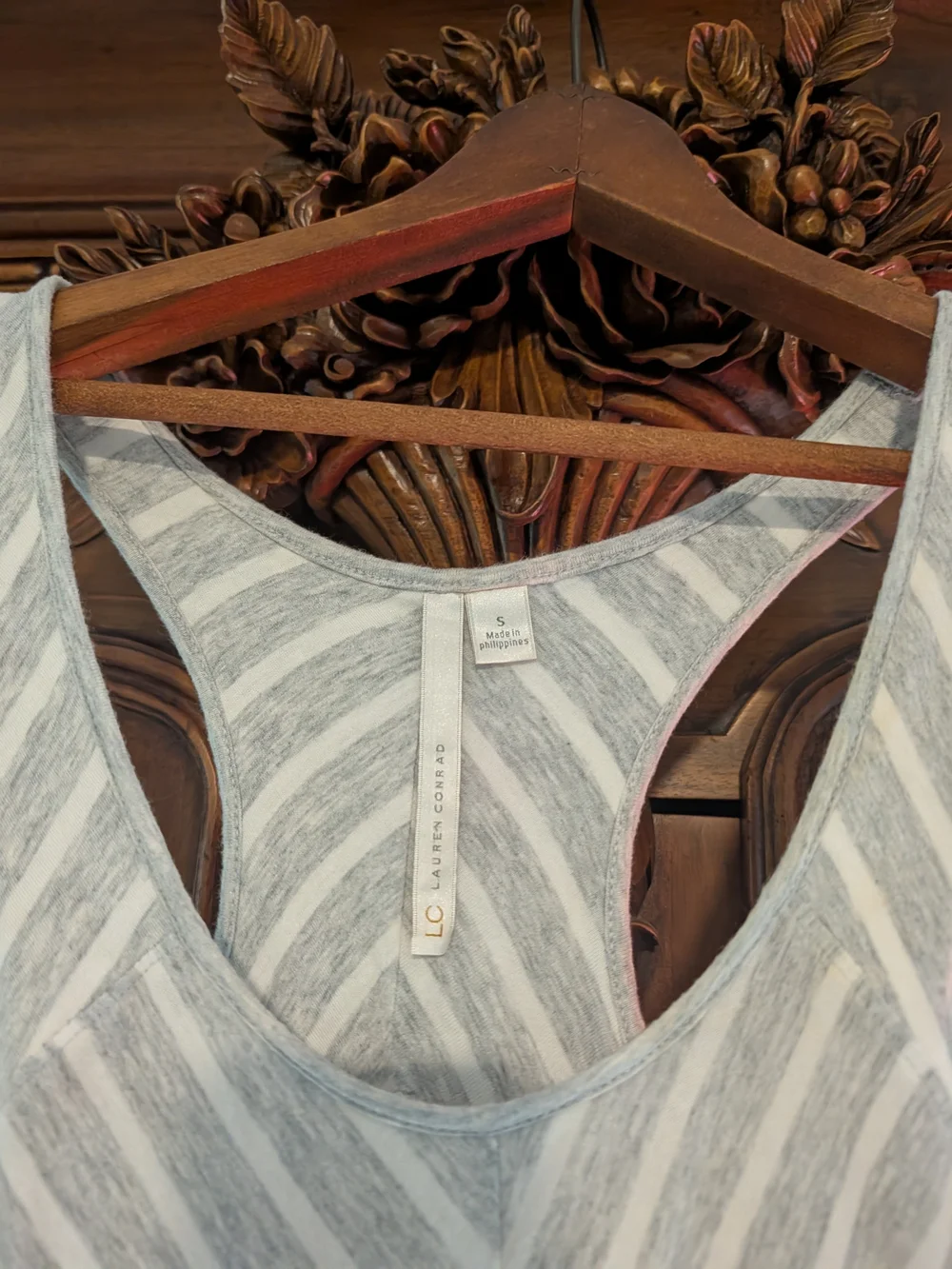 Lightweight Gray Striped Maxi Dress